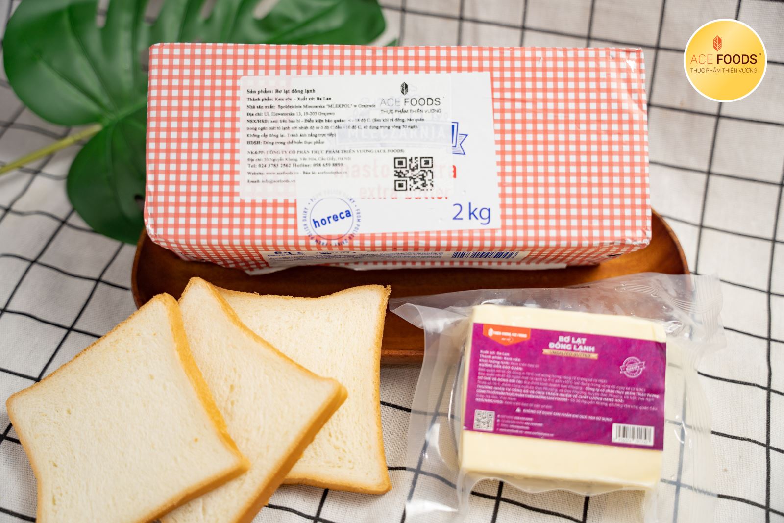 Bơ lạt đông lạnh tại Thiên Vương ACE FOODS sẵn 2 size 2kg và 300gr