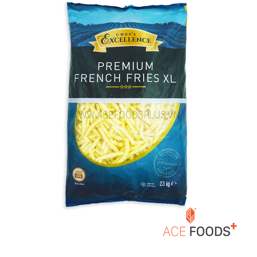 Khoai tây bịch đông lạnh 2.5kg sợi 7 của thương hiệu Chef's Excellence do ACE FOODS nhập khẩu độc quyền