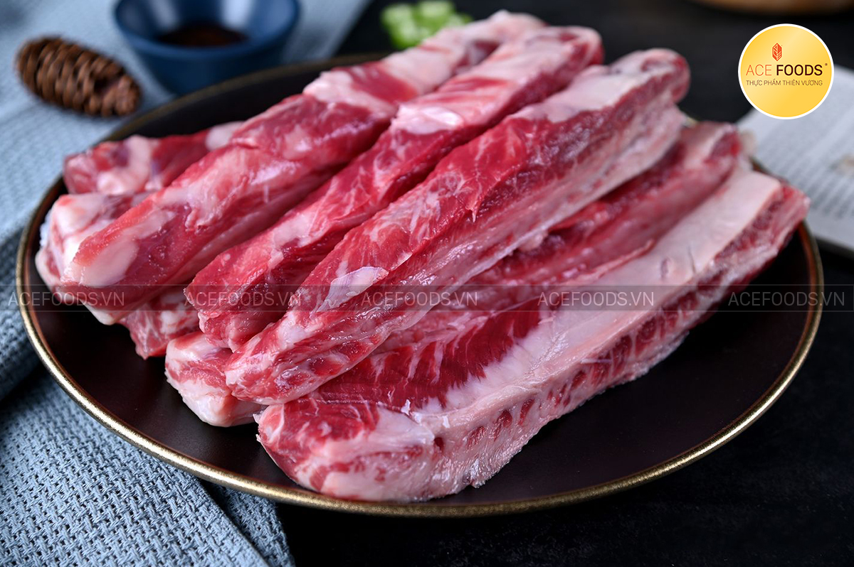 Dẻ sườn bò Mỹ St.Helens ( dẻ dài) có tỉ lệ mỡ ít hơn