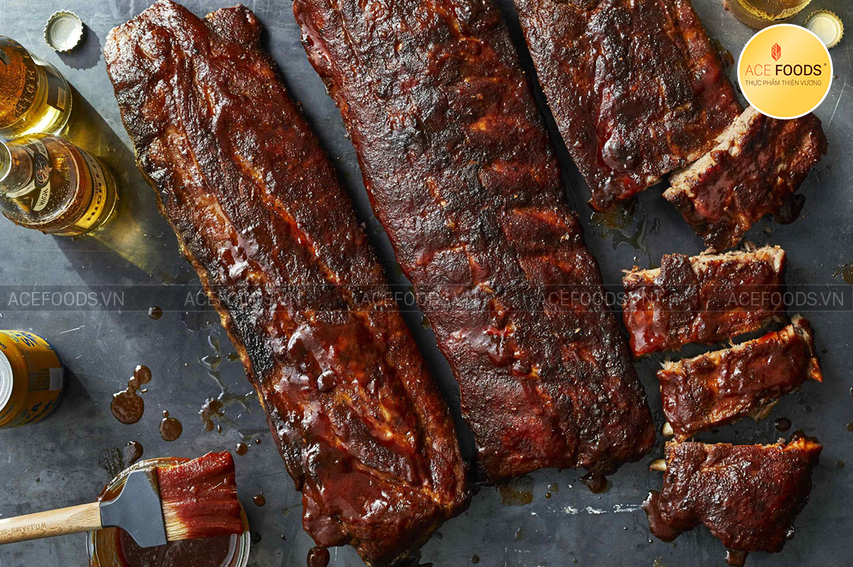 Sườn cánh buôm heo Nga Miratorg nguyên tảng