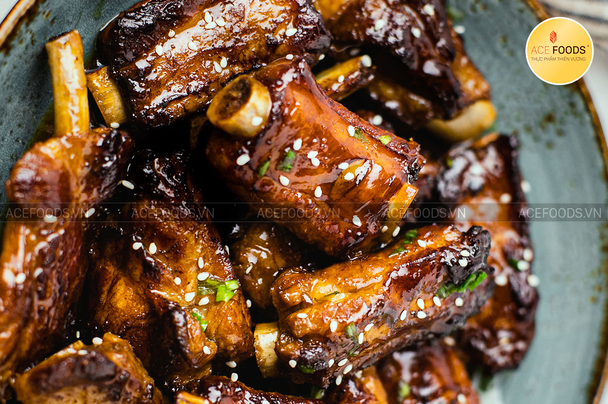 Sườn cánh buồm heo Nga xào chua ngọt