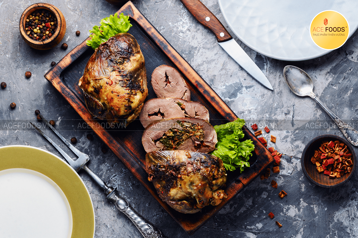 Tim heo Tây Ban Nha Fribin nướng ngũ vị